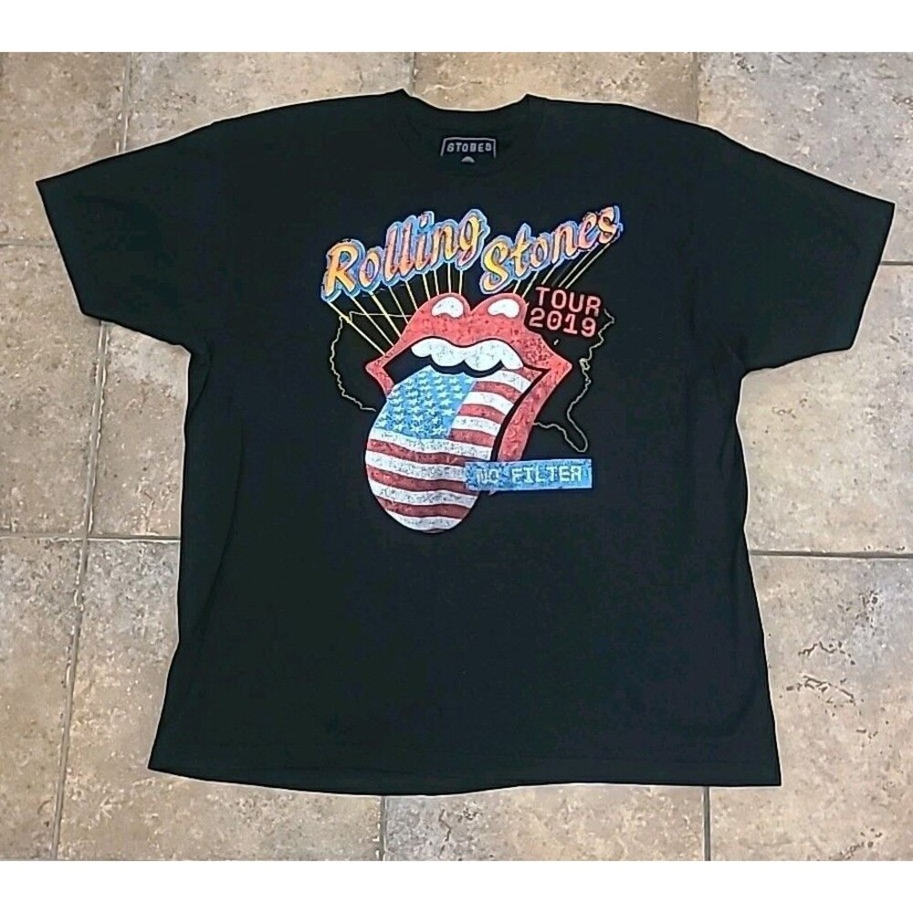 The Rolling Stones 2019 No Filter Tour T-Shirt w/ Tour Dates Big Tall Merch